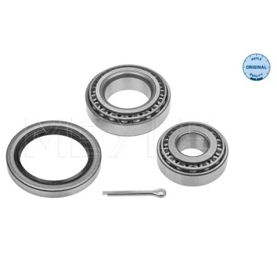 Imagen de MEYLE 30 14 650 0015 Juego de cojinete rueda eje delantero, ambos lados con accesorios ORIGINAL Quality 65 Rodamiento rodillos cónicos
