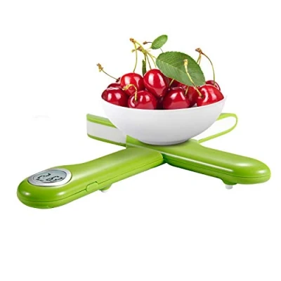 Imagen de Camry básculas de cocina plegables, digitales, electrónicas, 5KG / 1g, pantalla LCD, con función tara (verde)