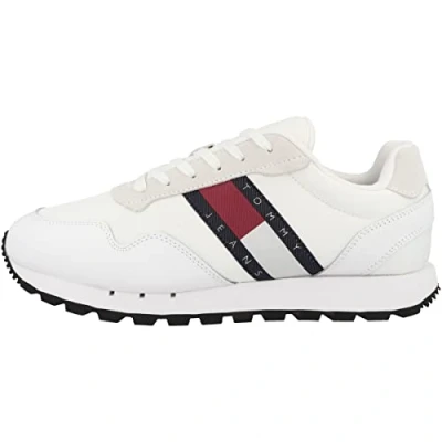 Imagen de Tommy Jeans Hombre Runner Sneaker Retro Zapatillas de deporte, Blanco (White), 44 EU