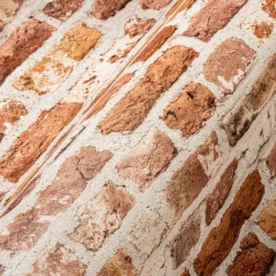 Imagen de A.S. Création Papel Pintado de Vinilo Pared con Aspecto Ladrillo en Rojo, Naranja y Blanco para Diferentes Espacios 10,05 m x 0,53