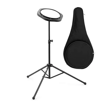 Imagen de Tiger DHW4 BK Almohadilla de práctica y soporte para principiantes, calentadores entrenamientos Snare Tom Rudiments (8 pulgadas)