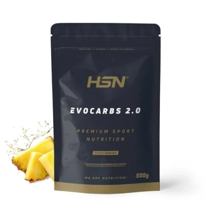 Imagen de HSN Carbohidratos Evocarbs 2.0 Piña 500g = 13 Tomas por Envase Bebida Isotónica en Polvo con Sales Minerales (Electrolitos) No GMO, Vegano, Sin Gluten