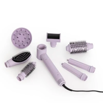 Imagen de CREATE/ION STYLER ADVANCE/Cepillo de aire secador y moldeador iónico 8 en 1 cerámico lavanda/Motor DC Brushless, 2 velocidades, 3 temperaturas, función frío, estuche almacenaje, 1400W