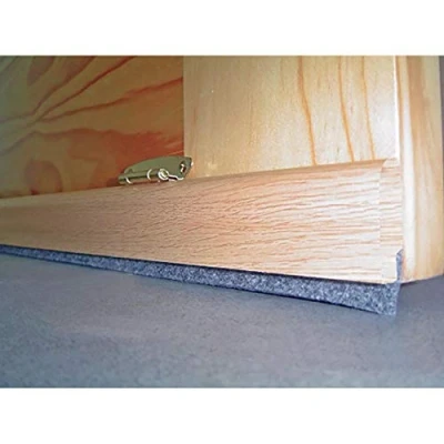 Imagen de BURLETE BAJO PUERTA TORNILLOS CEPILLO BASCULANTE BURCASA 081. 5CM ROBLE 127260 MADERA