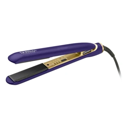 Imagen de GAMMAPIU&#039; Plancha para el pelo mujer +, hierro, cerámica con polvo de diamante, efecto liso a largo plazo, 3 temperaturas, calentamiento rápido, apagado automático, violeta mate