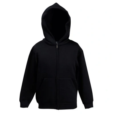 Imagen de Fruit of the Loom Sudadera básica con Capucha diseño Jacket Unisex niños niñas (14 15 años/Negro)