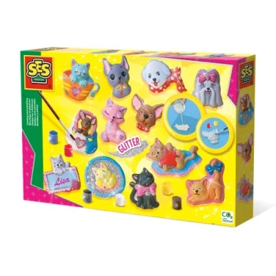Imagen de SES Creative Moldea y Pinta, Gatos Perros, Multicolor (01154)