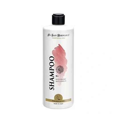 Imagen de Champú Antiolor para Perros y Gatos Línea Tradicional 500 ml Aporta Suavidad al Pelaje de tu Mascota Fuerte Efecto Nutritivo Artículos Higiene IV San Bernard