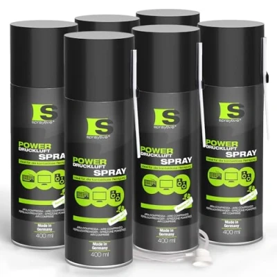 Imagen de Spraytive 6 x 400ml Power de aire comprimido/limpiador presión con garantía pulverizador
