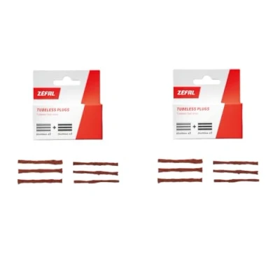 Imagen de Zefal Pack Tubeless Plugs Lote de Dos Cajas Mechas Reparación Pinchazos MTB para Usar con el Repair Kit 2 3 x Ø 2mm + 4mm