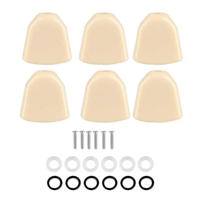 Imagen de Botón de Clavija Afinación Guitarra, 6 Pcs/ Set Botones Acrílico Cabezas Máquina para Guitarra(Beige)