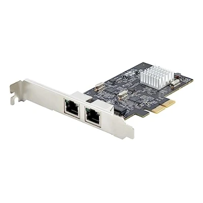 Imagen de StarTech.com Tarjeta PCI Express de Red Ethernet 2 Puertos NBASE T 2,5G Nic I225 V para Ordenador Sobremesa PCIe LAN (PR22GI NETWORK CARD)