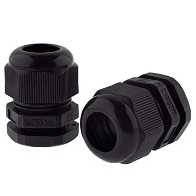 Imagen de SeKi 10 x prensaestopas M25 9 17 mm, Color Negro métrico