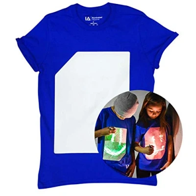 Imagen de Illuminated Apparel Camiseta con diseño Interactivo luz Que Brilla en la Oscuridad (Azul/Verde, S)
