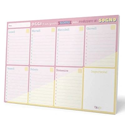 Imagen de Bloc Planificador Semanal A4 Carouge Blue &amp; Pink Ita