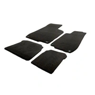 Imagen de AutoStyle TM FO579V Juego de alfombrillas suelo Terciopelo delante y detrás negro