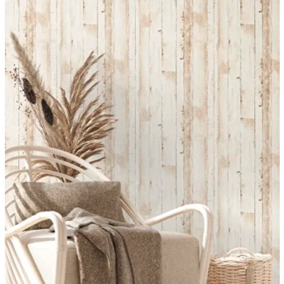 Imagen de A.S. Création Natural Living 385021 Papel pintado (10,05 x 0,53 m), color beige y blanco