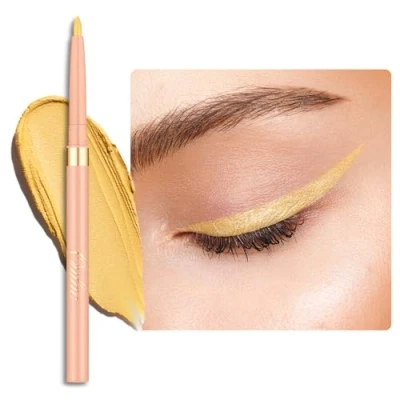 Imagen de OULAC Lápices de Ojos Mate Dura 24 Horas+, Twist up Amarillo Eyeliner Resistente al Agua, Altamente Pigmentado Sin Manchas, y Suave, Vegan (12) Lemon Cake
