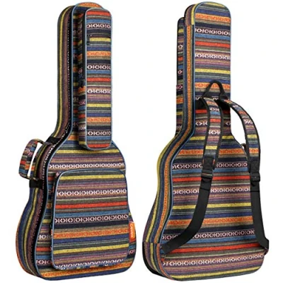 Imagen de CAHAYA Funda para Guitarra Estilo Bohemia Bolsa Clasica Acústica Acolchada de 15,6mm con 3 Bolsillos 40 41 42 Pulgadas