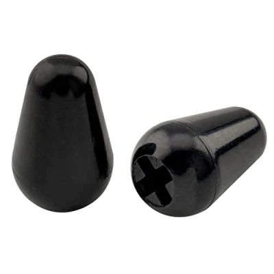 Imagen de Musiclily Pro Tamaño Pulgadas Botón para Interruptor de Palanca 5 vías Guitarra Eléctrica, Negro (2 piezas)
