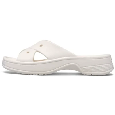 Imagen de Crocs Womens Cross Strap Chanclas de baño, Mujer, Talla: 34/35, Chalk Zapatos