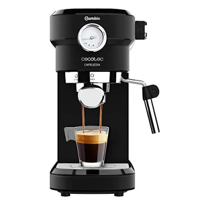 Imagen de Cafetera express Cecotec Cafelizzia 790 Black Pro, 1350W, Calentamiento rápido, 20 bar, 1.2 L, 1 2 cafés, Negro