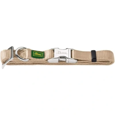 Imagen de Hunter Collar Vario Basic con cierre de aluminio M cuello 40 55 cm beige