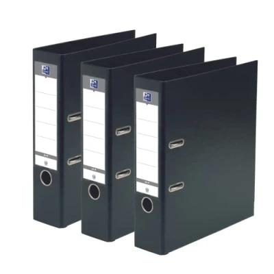Imagen de Oxford Archivadores con palanca (3 unidades, A4, XL, 80 mm, 2 anillas, capacidad 750 hojas, cubierta de polietileno)