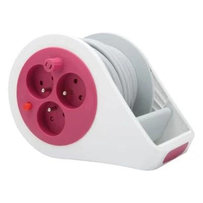 Imagen de Zenitech Mini enrollador de diseño 3 enchufes 7 m