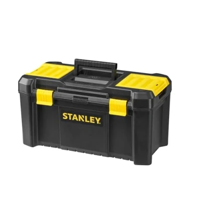 Imagen de STANLEY Caja de herramientas plástico con cierre plástico, 48,2 x 25,4 25 cm, asa ergonómica, organizadores en la tapa, bandeja interior extraíble, orificio para candado, STST1 75520