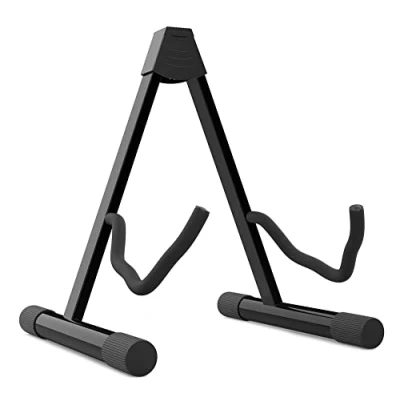 Imagen de Audibax SG 04 Soporte de Guitarra Acústica y Eléctrica Suelo para Guitarras Eléctricas Acústicas Estructura Robusta Estable Accesorio Plegable Fácil Transporte