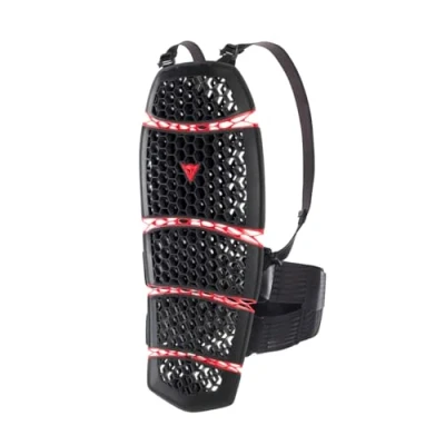 Imagen de Dainese Pro Armor Back Long 2.0, Protector Espalda Moto Certificado Nivel 2, para Pilotos &gt;175cm de Altura, con Tirantes Desmontables, Negro