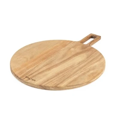 Imagen de Salter BW13692EU7 Toronto tabla de pizza pala madera para pizza, embutidos, acacia con certificación FSC®, paleta redonda asa servir, aro colgante
