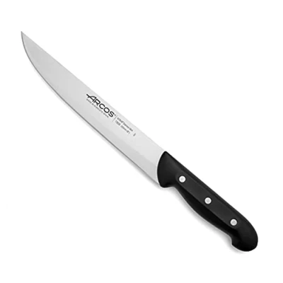 Imagen de Arcos Cuchillo Cocina Maitreeries Hoja Acero Inoxidable, Mango Polipropileno Negro Resistente, Duradero y confiable Tamaño, Remaches Alta Resistencia a la corrosión.