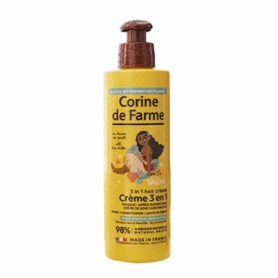 Imagen de Corine de Farme Crema Cuidado Cabello 3 en 1 con Manteca Karité Vaiana, Princesa Disney Para Niños desde Años Elaborada Francia 200 ml