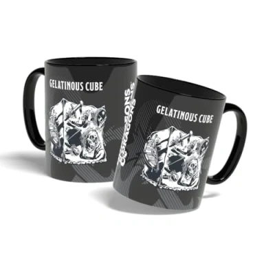 Imagen de Konix Dungeons &amp; Dragons Taza de cerámica 320 ml Motivo Gelatinous Cube Negro y blanco