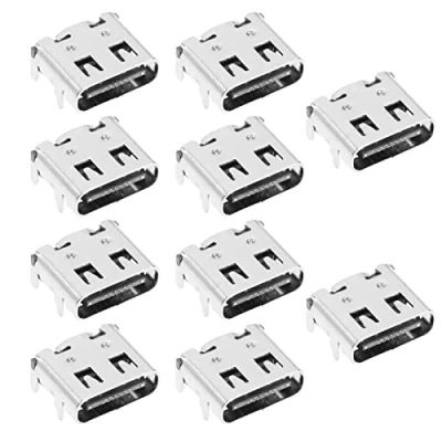 Imagen de Create idea 10PCS Puerto de Carga USB Tipo C Compatible con PS5 Controlador Doble Sentido Mango Juego Enchufe Adaptador Cargador Piezas Reparación