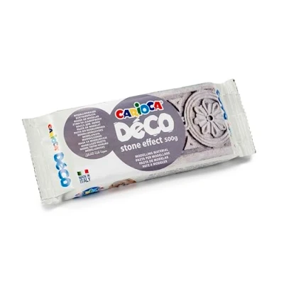 Imagen de Carioca Pasta de modelar Color Piedra 500gr, Fácil Alisar y aplicable sobre cualquier superficie, Apta para todas las técnicas modelaje, 500 gr