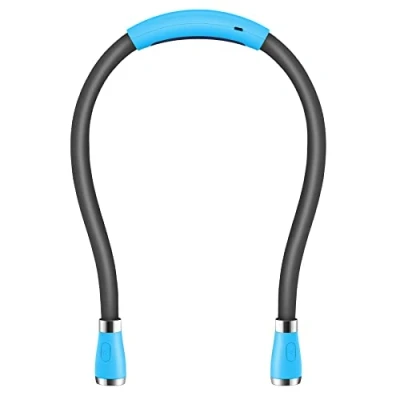 Imagen de SingHong lámpara USB Recargable para lectura Libro de cama, 4 bombillas LED luminosidad ajustable, manos libres Jogging nocturno O reparación (Azul)