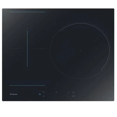 Imagen de Placa inducción Candy CTP634C, 3 Zonas, 2 Zonas Flex, Zona grande 32 cm, Float glass, 60 cm,Negro