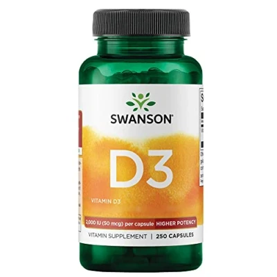 Imagen de Swanson, Vitamina D3 50mcg (2000 IU), Depot, Cada 2 Días 1 Cápsula, 250 Cápsulas, Altamente Dosificada, Testada en Laboratorio, Sin Soja, Gluten, OGM