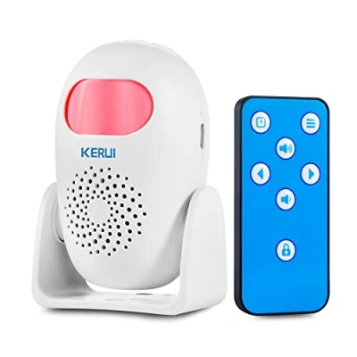 Imagen de KERUI M120 Sensor Movimiento con Alarma y Sonido, Timbre de Puerta Detector Infrarrojo Portátil Sistema Antirrobo Inalmbrico Hogar para Puerta/Entrada La Puerta/Casa/Tienda