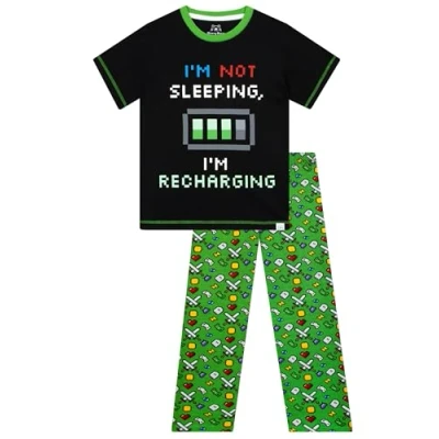 Imagen de Harry Bear Pijama para niños Gaming Brillan En La Oscuridad Verde 10 11 Años