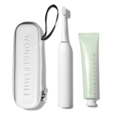 Imagen de Wondersmile Cepillo de dientes sónico Pro (Travel Care Bundle, All White Bundle)