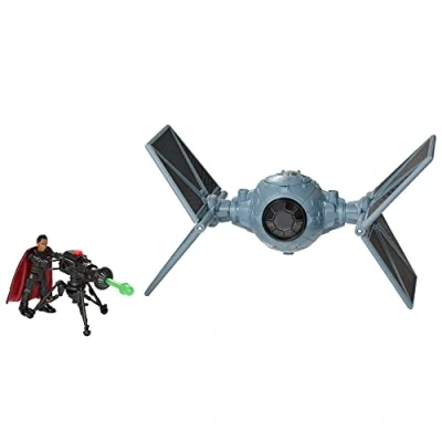 Imagen de Hasbro Star Wars Mission Fleet Moff Gideon Outland Tie Fighter 2.5 Inch Scale Figure and Vehicle Playsets Juguete, Multicolor, Piccolo (F11375X21)