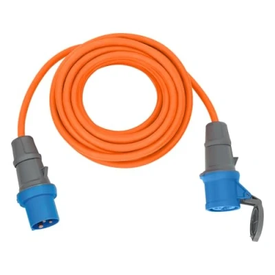 Imagen de Brennenstuhl Cable alargador CEE de 10m para Camping y Caravana (alargador CEE, en Naranja, Enchufe Acoplamiento con Tapa Cierre, IP44, Uso Exteriores, Made in Germany)