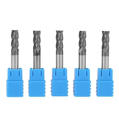 Imagen de Fresa Plana 6Mm + Akozon De Extremo 5 Piezas Carburo Tungsteno Flauta 4 Cnc 6 Mm Di¨¢Metro X 50 Longitud