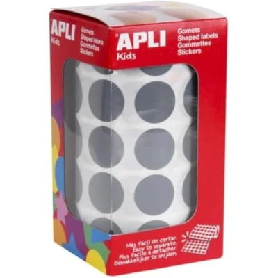 Imagen de APLI KIDS 16725 Rollos Gomets Redondos Gris, 20,0 Mm