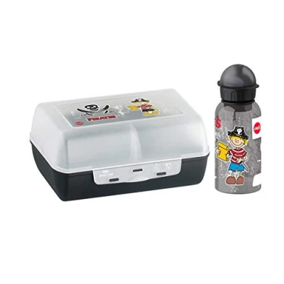 Imagen de Emsa 518136 Set botella de agua y fiambrera pirata para niños Tritan