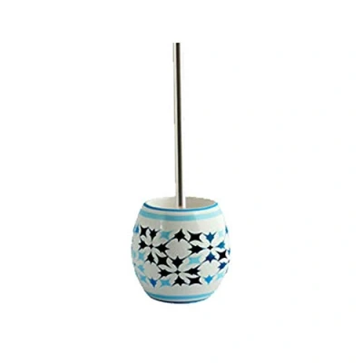 Imagen de MSV Malta Escobilla de baño y Soporte, Azul cerámico, Ø12 / Alto Total 38,5